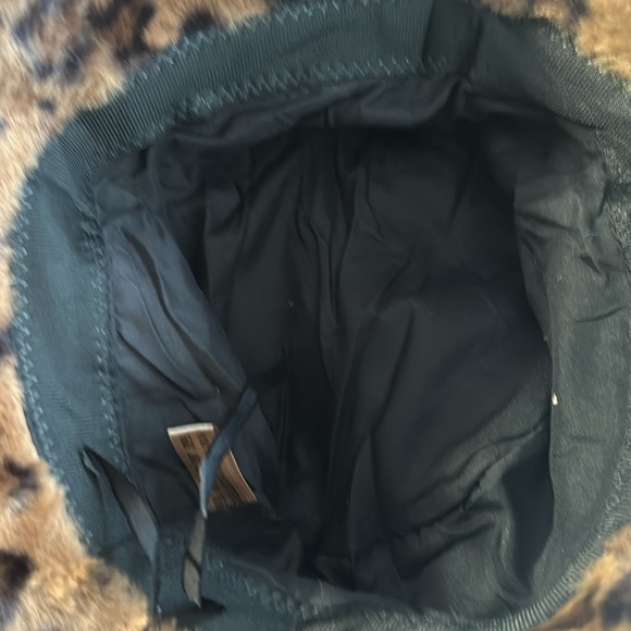 Leopard Faux Fur Bucket Hat by Fashion City - Picture 4 of 5